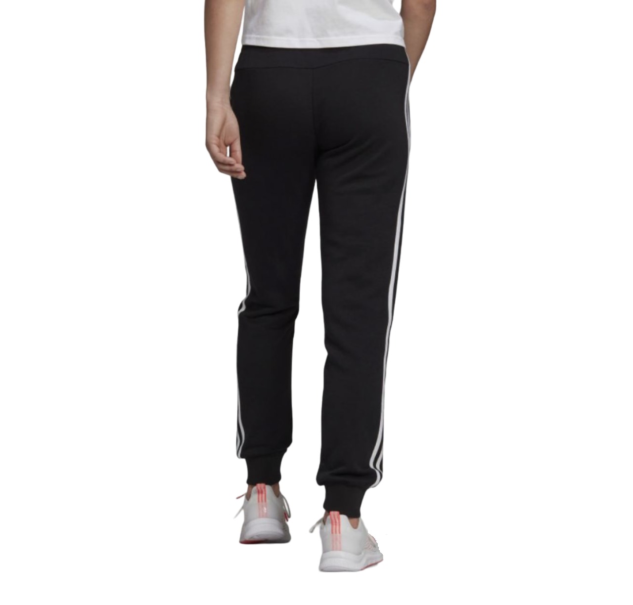 5 x Womens Adidas Essentials French Terry Logo 3-Stripes Black/ White Pants