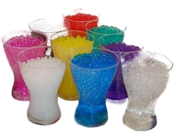 50 Pack X Crystal Soil Water Beads Jelly Ball Vase Filler Home Wedding