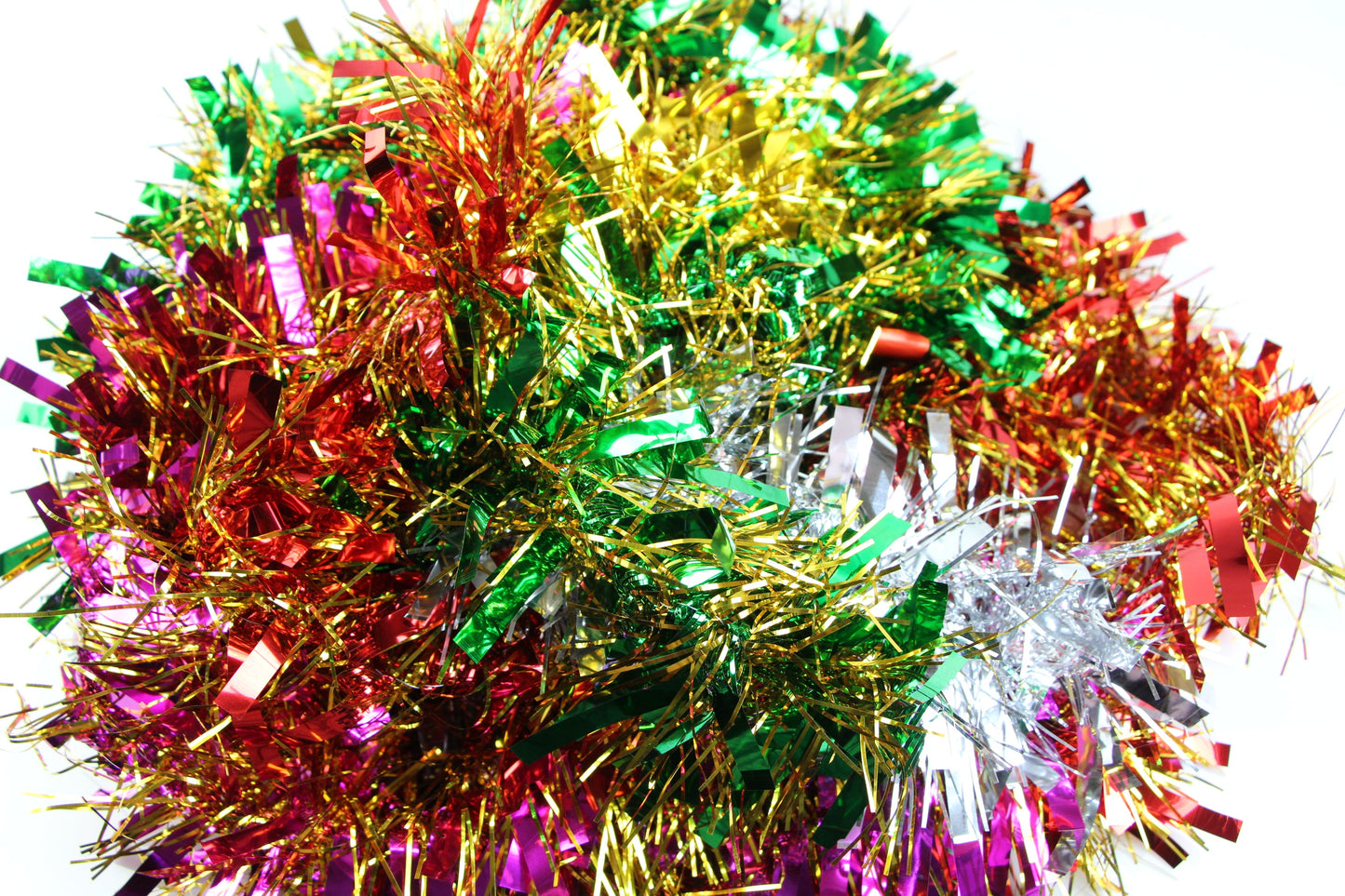 50 X Christmas Tinsel Thick 2-Tone Xmas Garland Tree Decorations - Assorted Pack