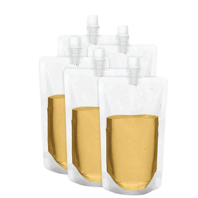 500x Juice Pouches - Stand Up Plastic Empty Drink Bag 100ml 200ml 250ml 500ml