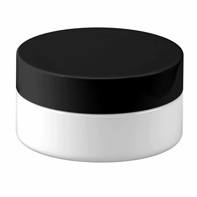 50x 100g Plastic Cosmetic Jar + Lids - Empty White Cream Container