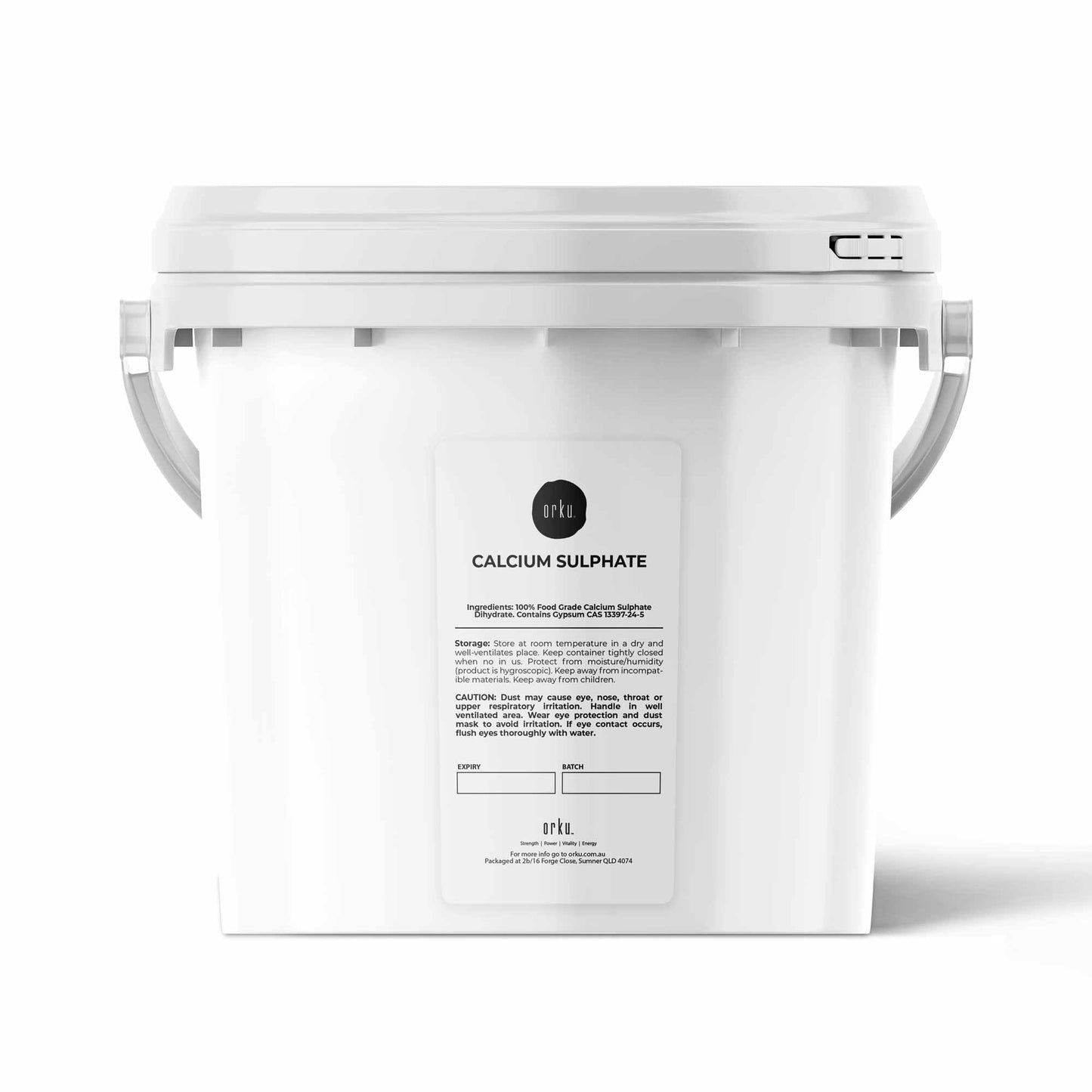 5Kg Calcium Sulphate Gypsum Powder Bucket- Food Grade Hydrous Sulfate