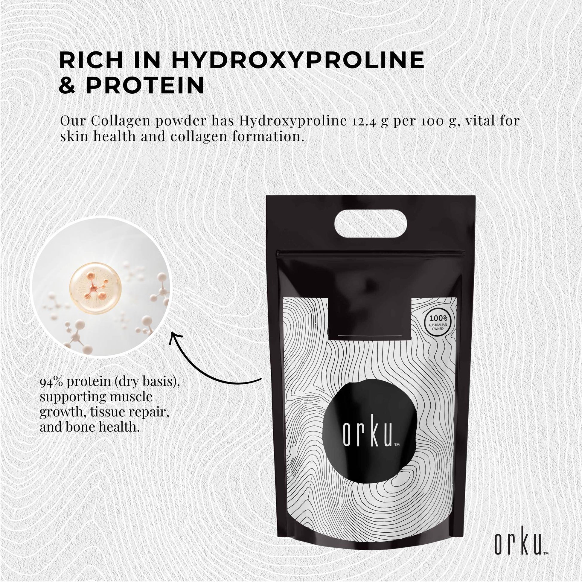 5Kg Collagen Powder - Bovine Hydrolysate Protein Peptide Supplement Unflavoured