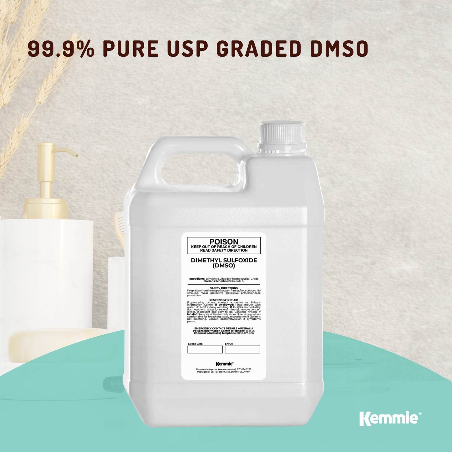5L DMSO Liquid Dimethyl Sulfoxide 99.9% Pure Pharmaceutical Grade Solvent Bulk