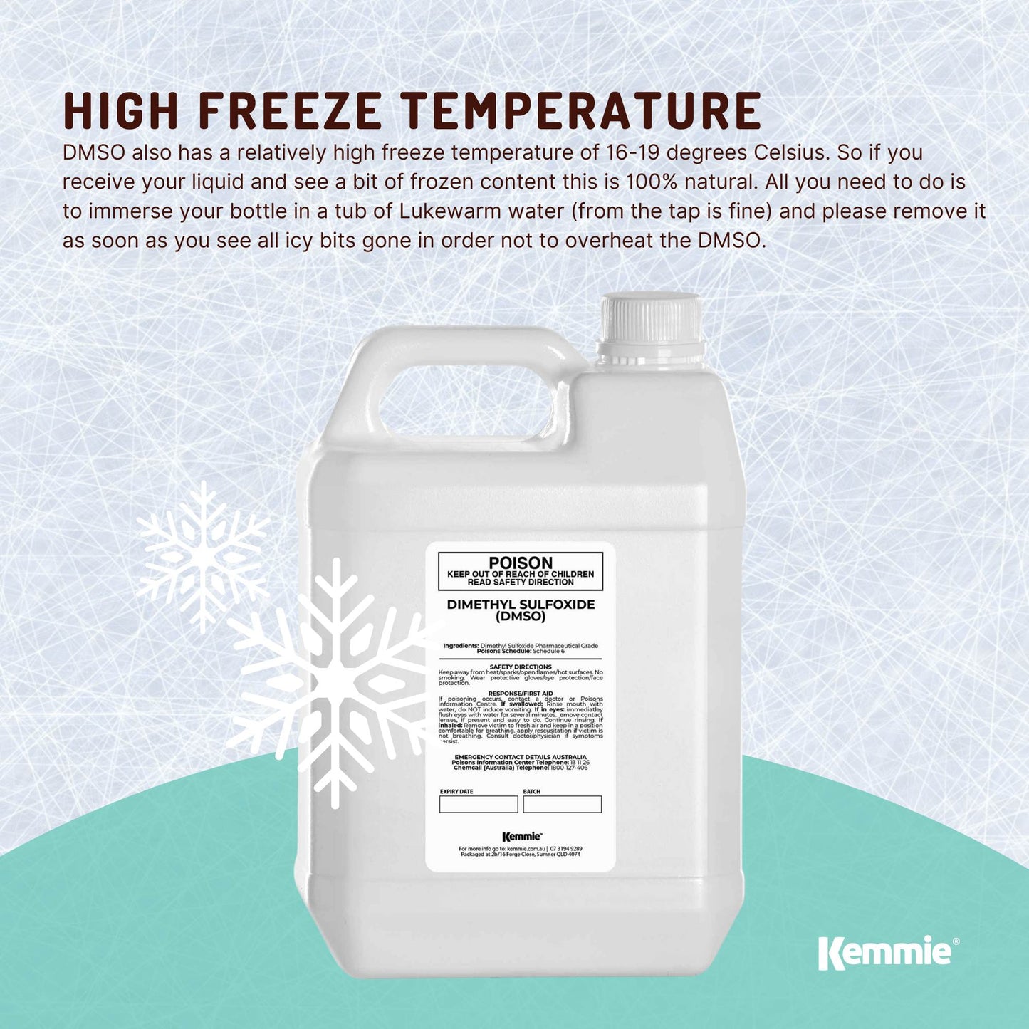 5L DMSO Liquid Dimethyl Sulfoxide 99.9% Pure Pharmaceutical Grade Solvent Bulk