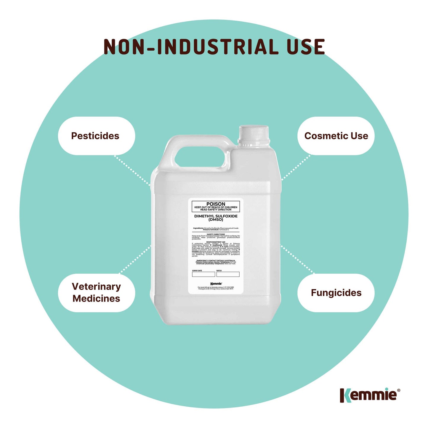 5L DMSO Liquid Dimethyl Sulfoxide 99.9% Pure Pharmaceutical Grade Solvent Bulk