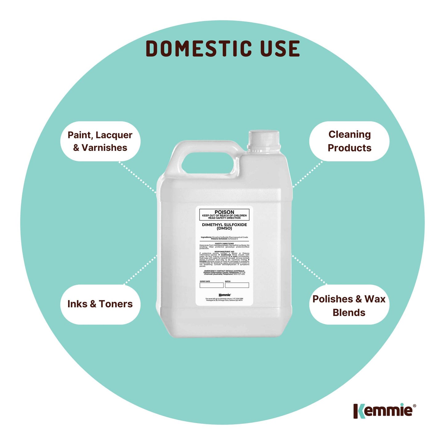 5L DMSO Liquid Dimethyl Sulfoxide 99.9% Pure Pharmaceutical Grade Solvent Bulk