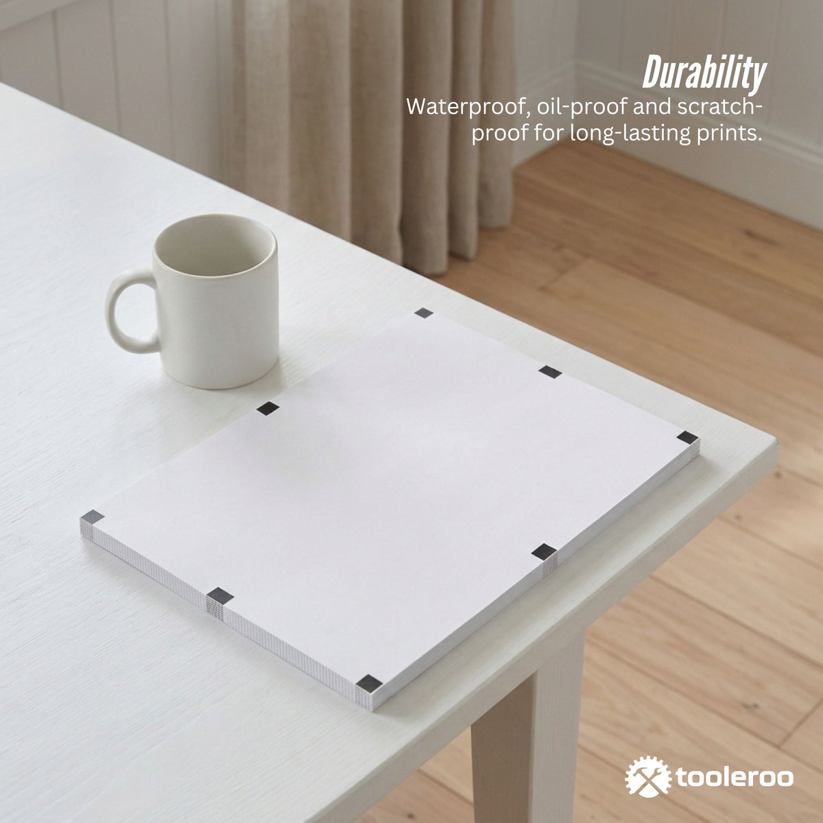 Tooleroo 100x Sheets A4 Thermal Printer Paper White - BPA Free