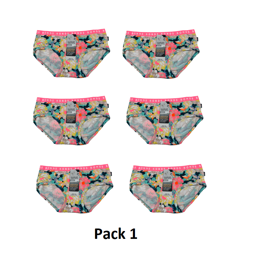 6 x Bonds Womens Hipster Boyleg Briefs Ladies Underwear