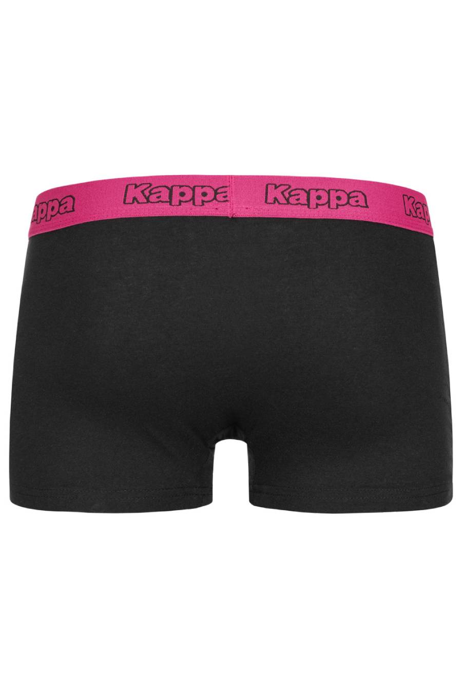6 x Kappa Mens Black/Fuchsia Boxer Shorts Comfy Trunks
