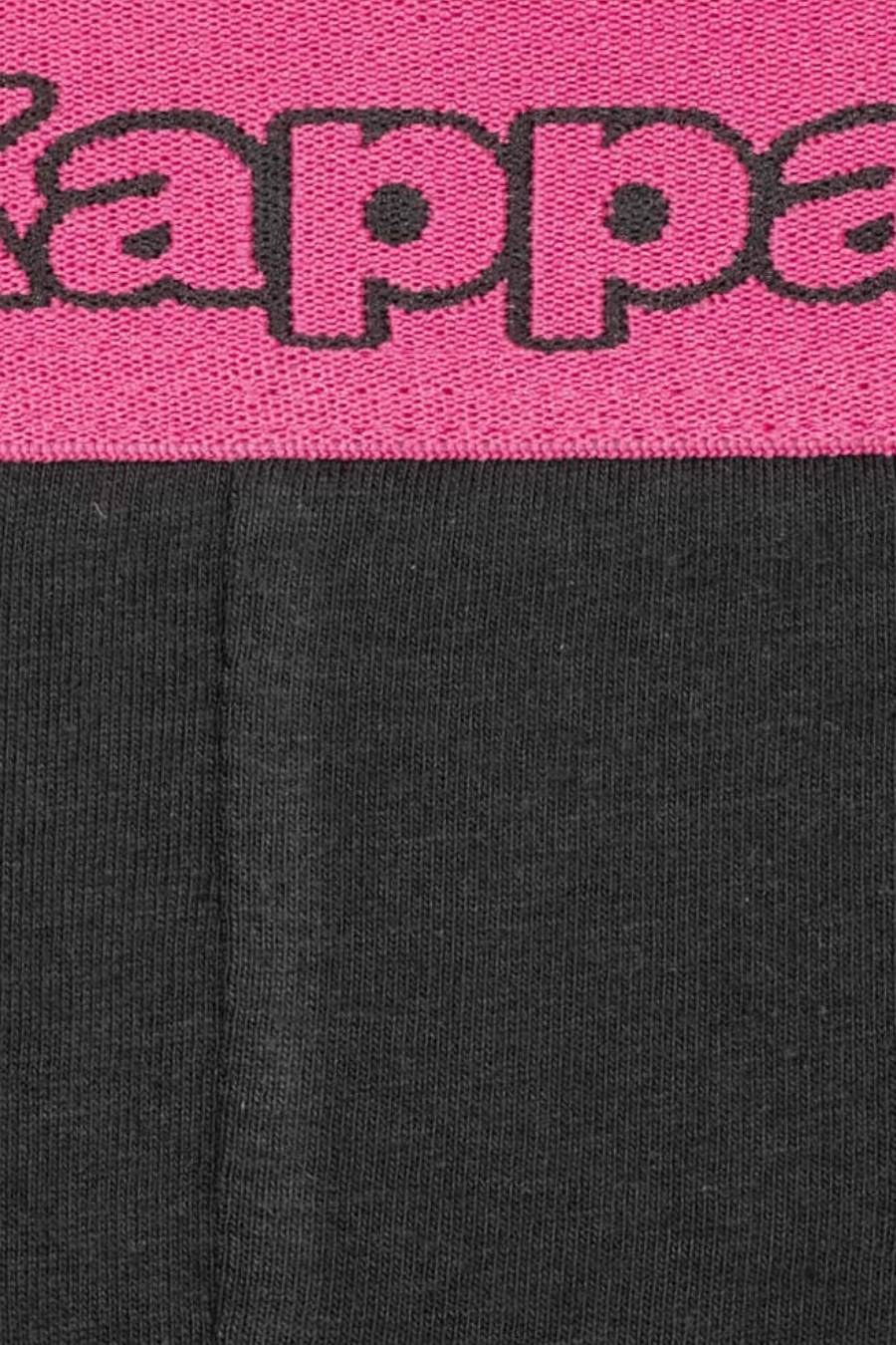 6 x Kappa Mens Black/Fuchsia Boxer Shorts Comfy Trunks