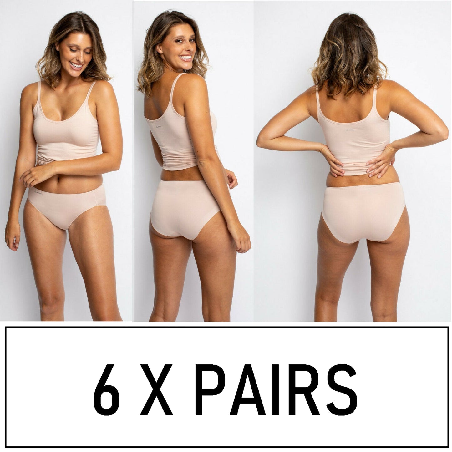 6 x Pairs Womens Jockey No Panty Line Next Gen Hi Cut Undies Briefs Panties Sexy