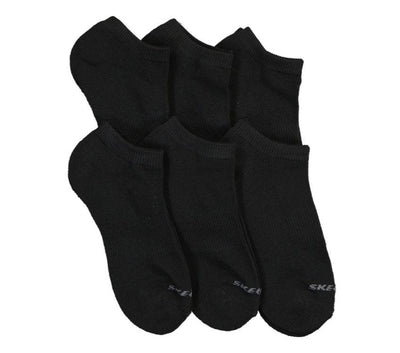 6 x Skechers Unisex Mens Womens Low Cut Sports Socks - Black