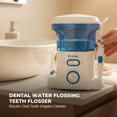 600ml Dental Water Flossing Teeth Flosser - Electric Oral Tooth Irrigator Cleaner