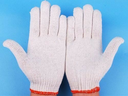 72 Pairs /144Pcs White Red Work Poly/Cotton General Purpose Elastic Yarn Gloves