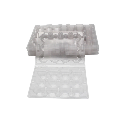 75 X Plastic Clear Quail Egg Cartons For 12 Eggs