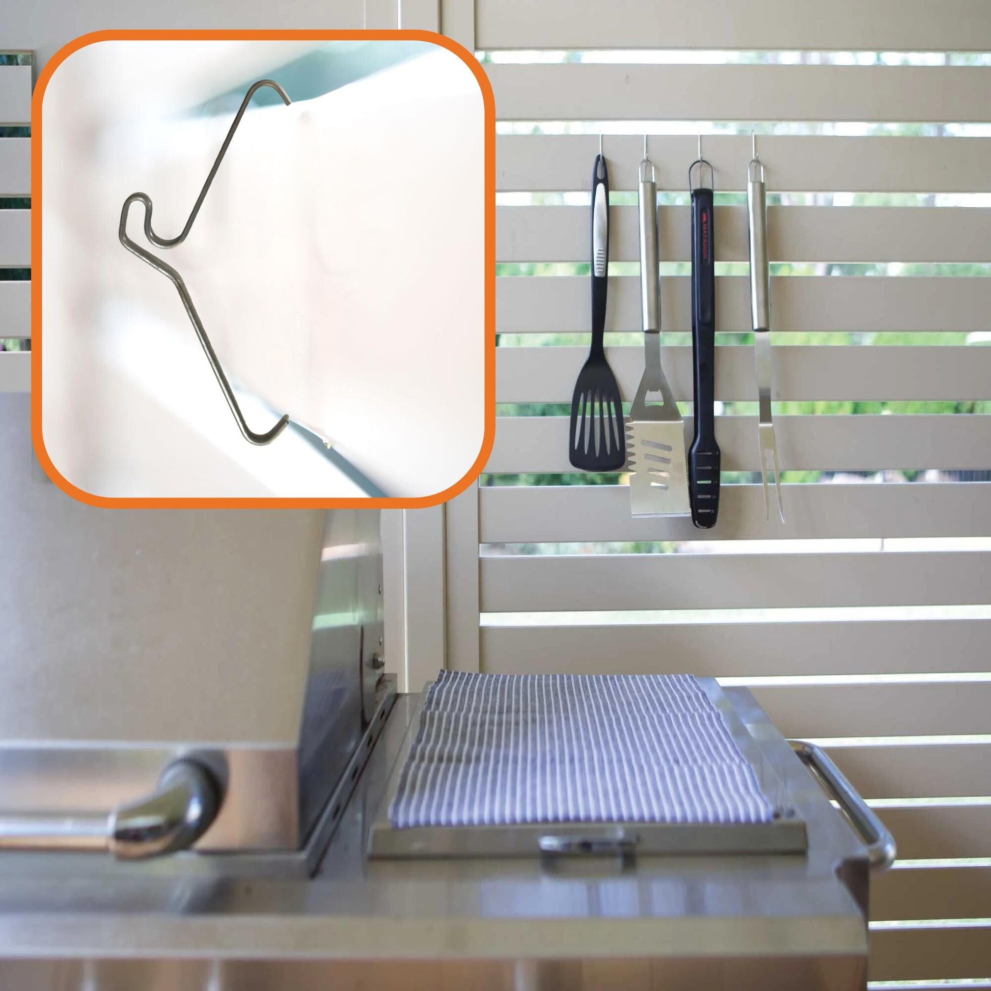 76mm (3") Brick Hooks - Wall Clips Hangers For Pictures Plants Hose Lights Decor