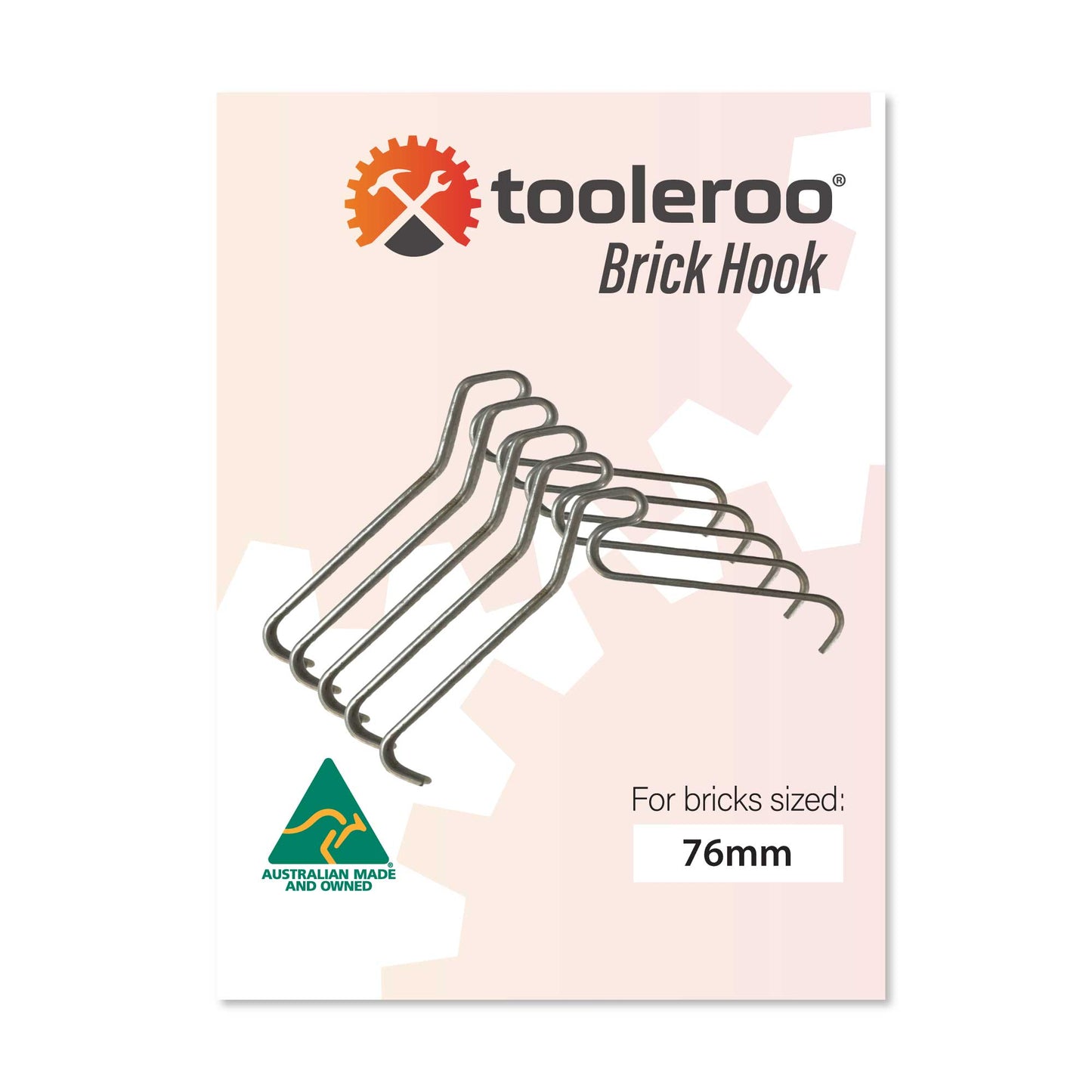 76mm (3") Brick Hooks - Wall Clips Hangers For Pictures Plants Light Decor