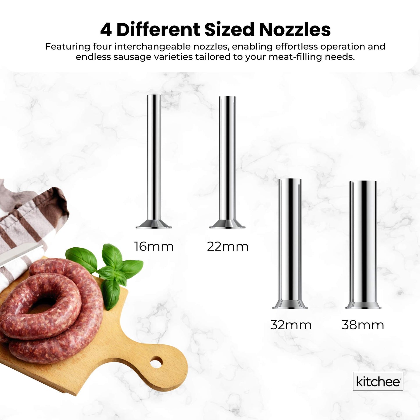 7L Manual Vertical Sausage Filler - Stainless Stuffer Meat Press Machine