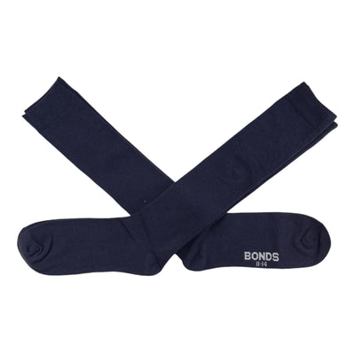 8 Pairs X Bonds Kids Unisex Everyday School Knee High Navy Socks