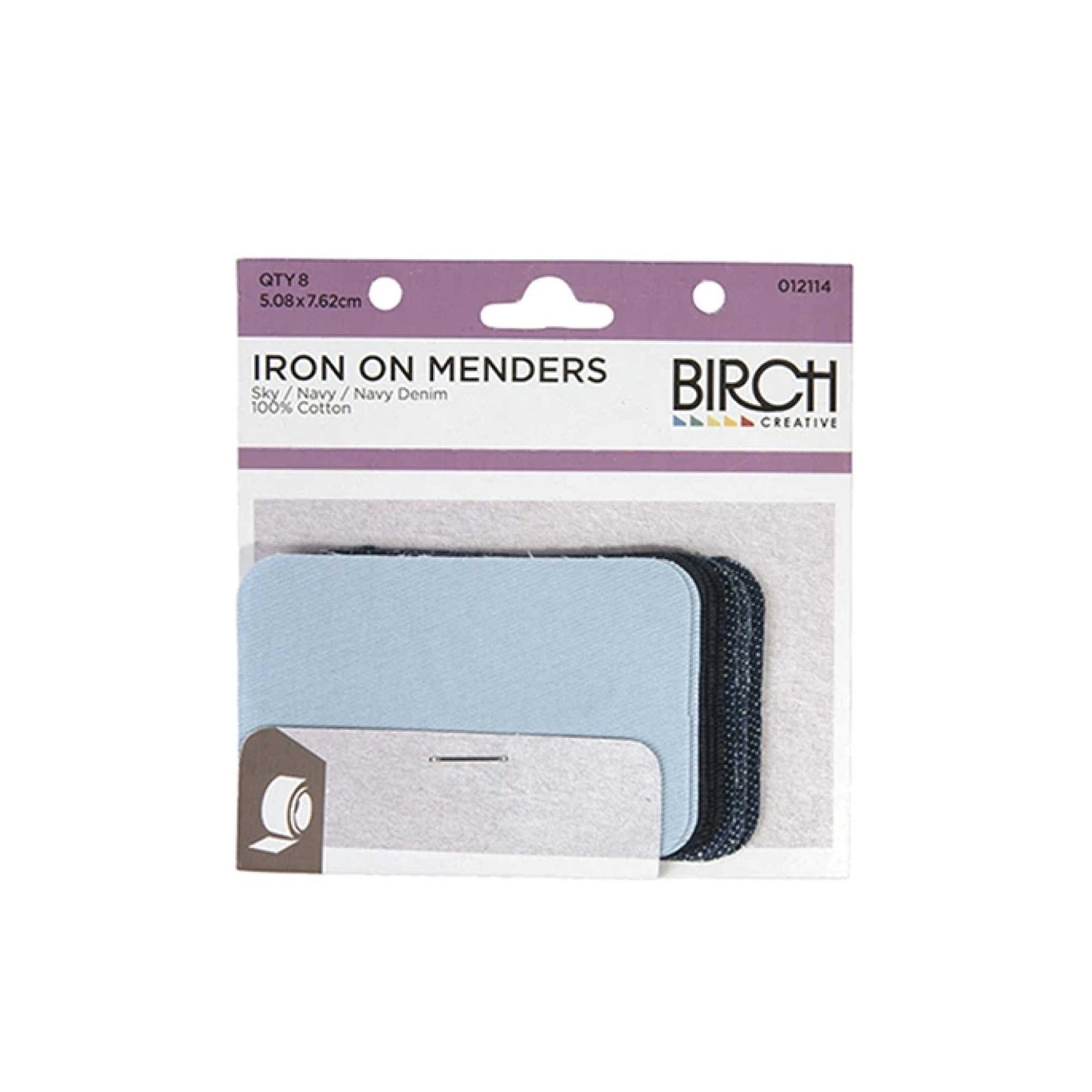8 Pck Iron On Menders 5.08x7.62cm Cotton Clothes Mending Repair Patches Birch