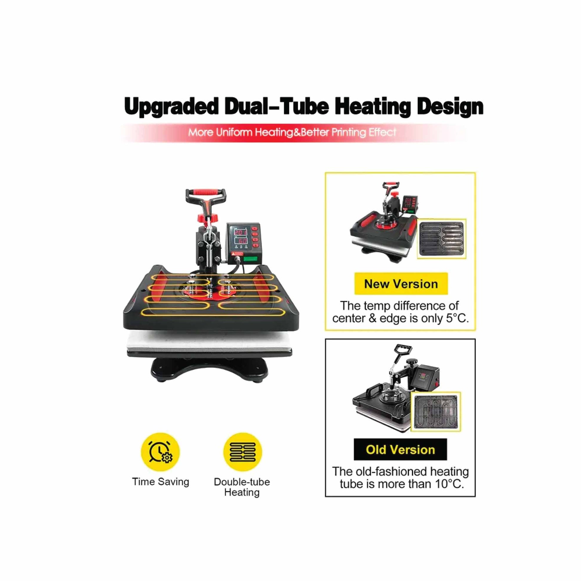 8 in 1 Combo Heat Press - DIY Hobby Craft Logo Transfer HVT Sublimation Printing