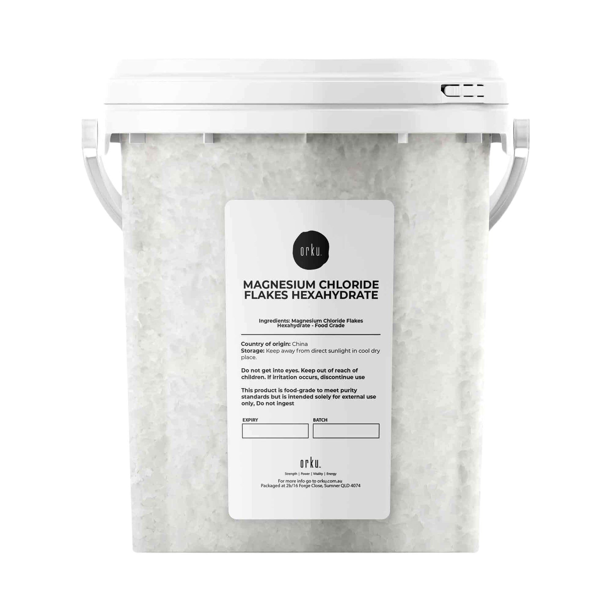 800g Magnesium Chloride Flakes Hexahydrate Tub - Organic USP Food Grade Salt