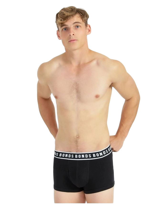 9 Pairs X Bonds Mens Fit Trunks Cotton Underwear Black