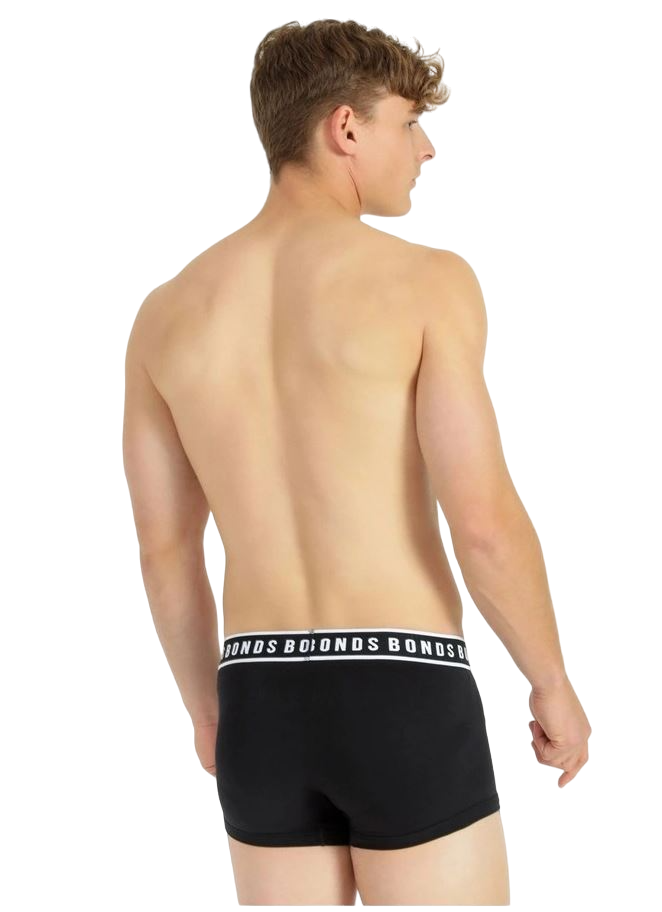 9 Pairs X Bonds Mens Fit Trunks Cotton Underwear Black