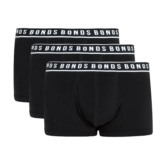 9 Pairs X Bonds Mens Fit Trunks Cotton Underwear Black