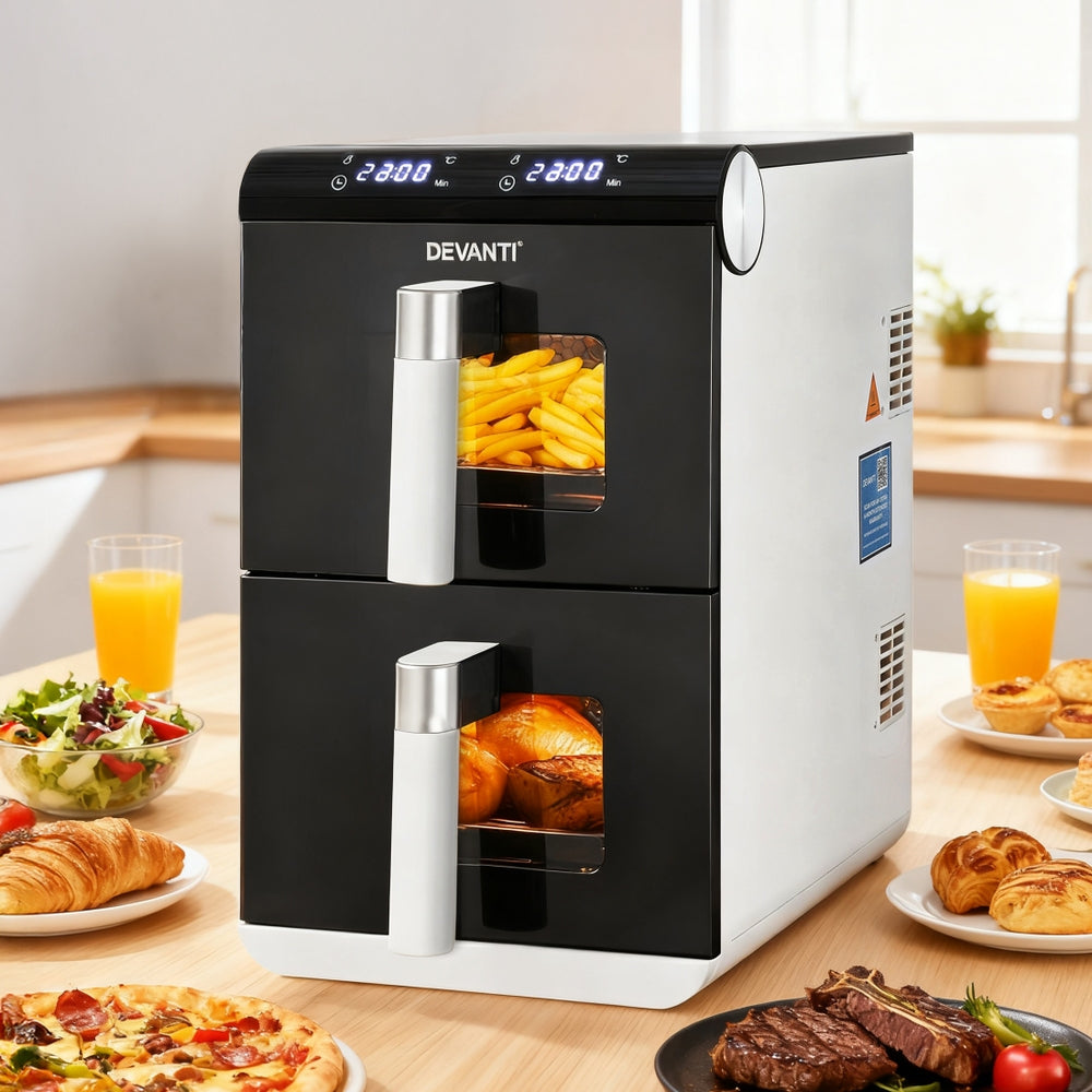 Devanti Air Fryer Oven 11L Dual Zone Fryers
