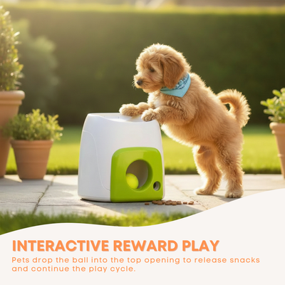 AFP Interactive Treat Reward Dog Toy - Enrichment Play Ball Drop Snack Dispenser