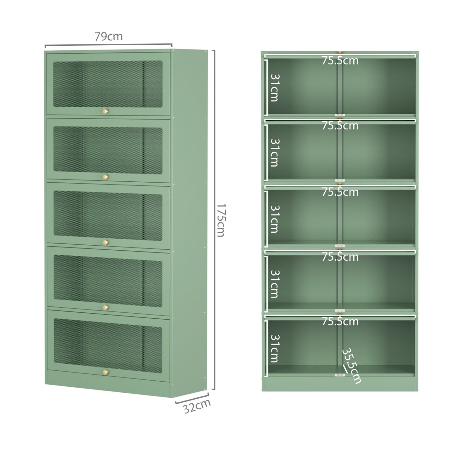 Artiss Buffet Sideboard Metal Cabinet - ELIA Green