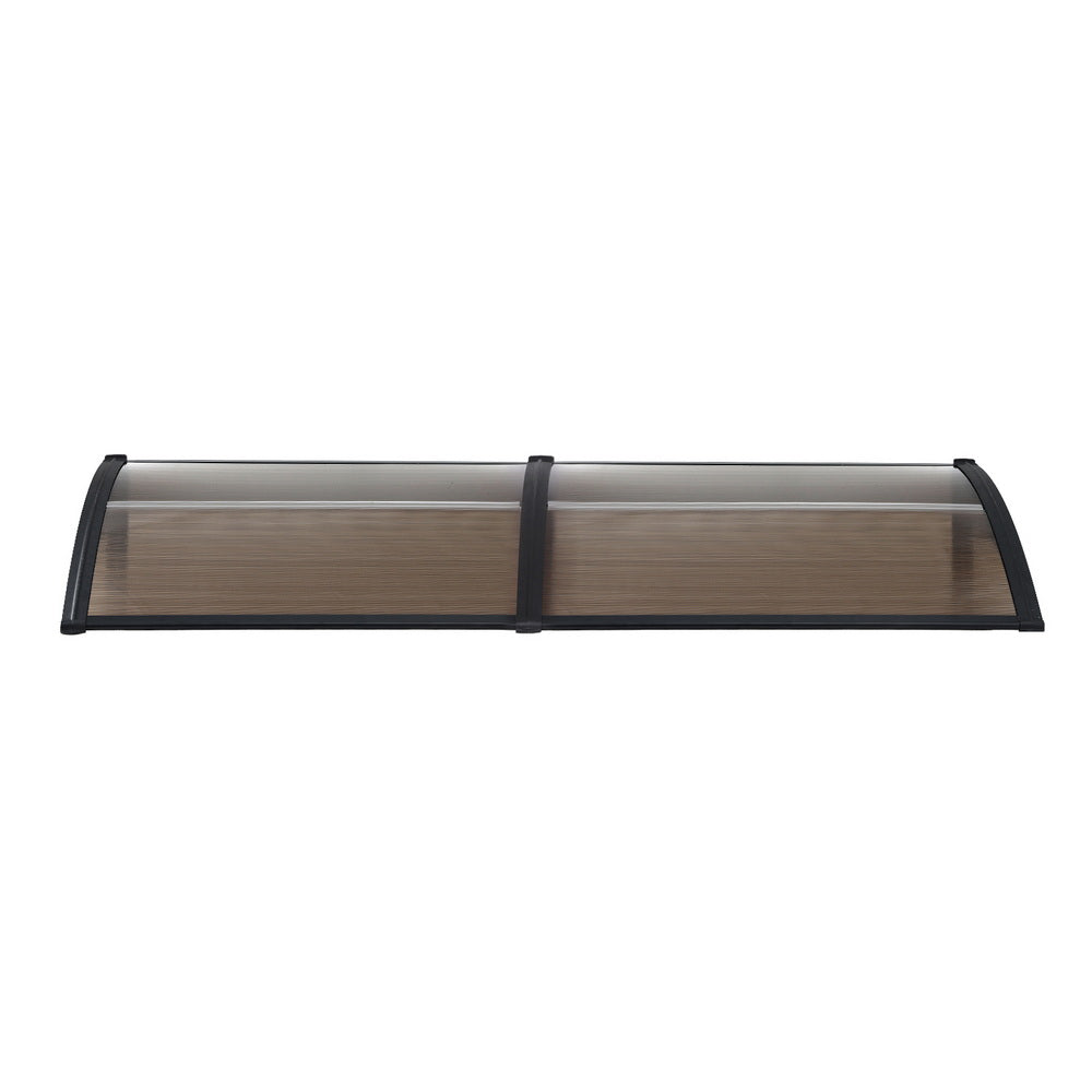 Instahut Window Door Awning 0.8mx2m Brown