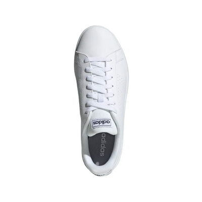 Adidas Men White/White/Trace Blue Advantage Base Casual Trainers Shoes