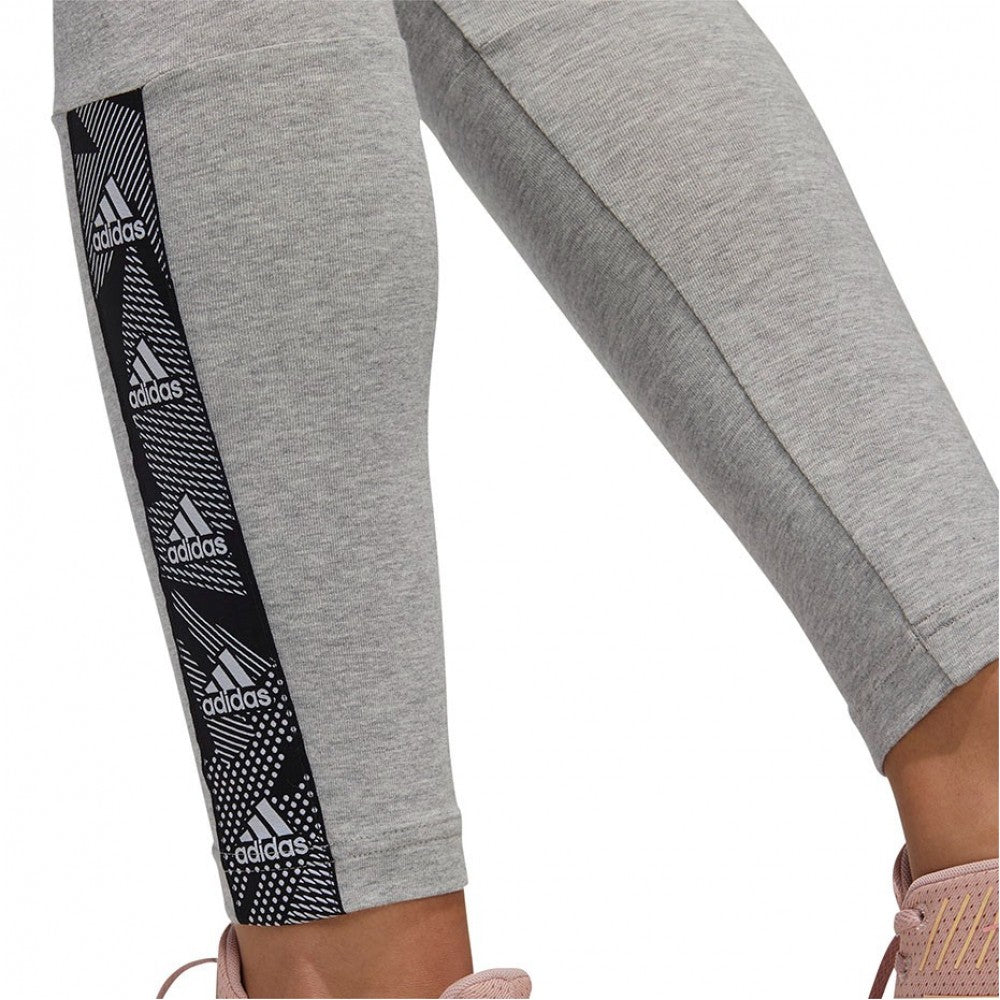 Adidas Womens Grey Essential Tape High Rise Tights Leggings