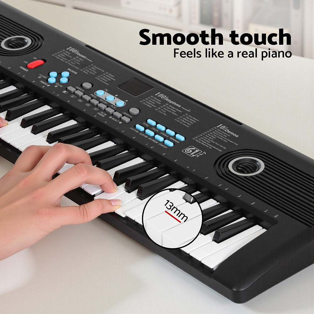 Alpha 61-Key Digital Piano Keyboard Electric Kids Gift Black