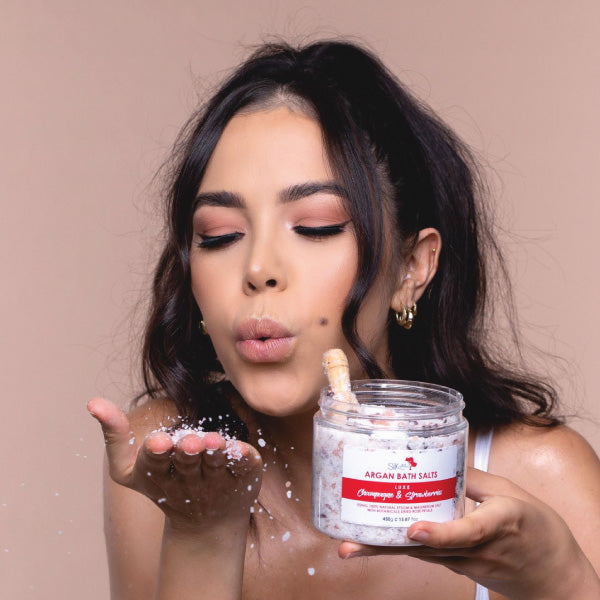 Argan Luxe Bath Salts - Champagne & Strawberries