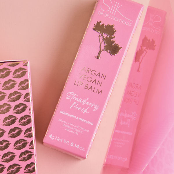 Argan Vegan Lip Balm - Strawberry Punch