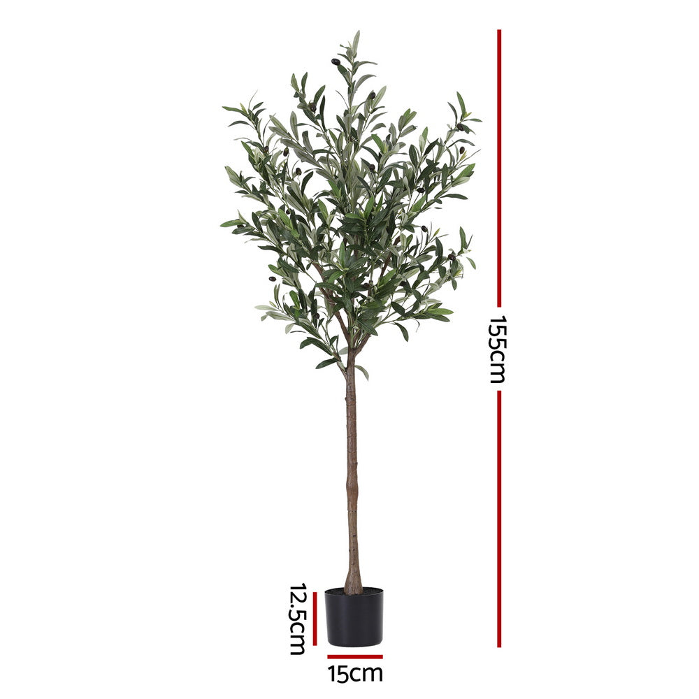 Artiss 155cm Artificial Olive Tree Faux Trees Indoor Decor Artificial Plants Lifelike Plant