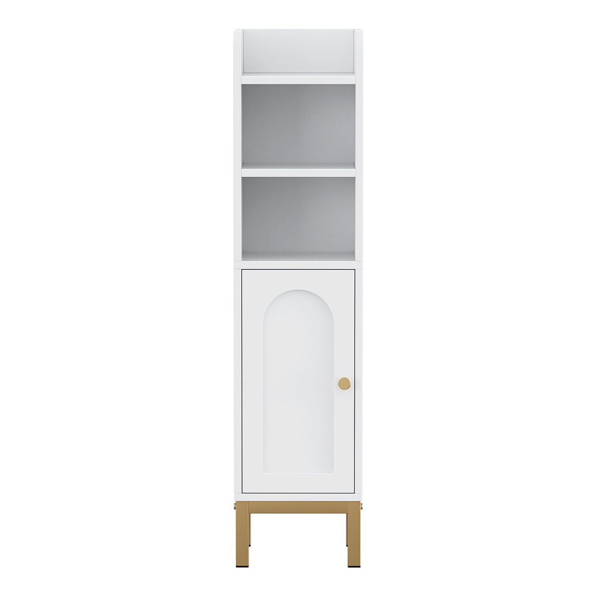 Artiss 2X Bathroom Storage Cabinet Floor Organizer Toilet Corner Adjustable Shelf with Door White