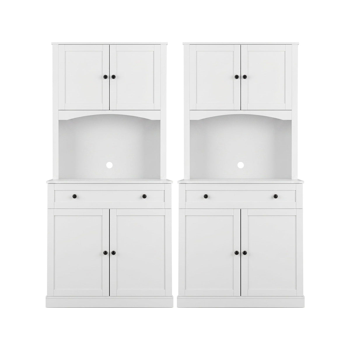 Artiss 2x Buffet Sideboard Hutch Pantry Cabinet Kitchen Storage BEINI White