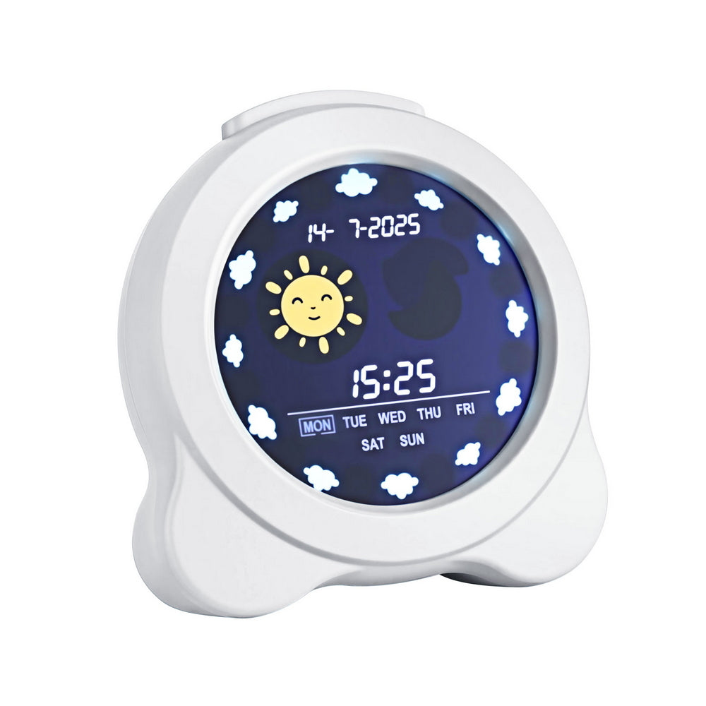 Artiss 3.8" Digital Day Clock Calendar Alarm LCD Display White