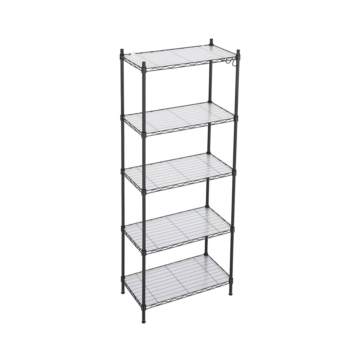 Artiss 5-Tier Kitchen Rack Shelf Shelving Unit 55x30x150CM Adjustable Metal Storage Shelves Black