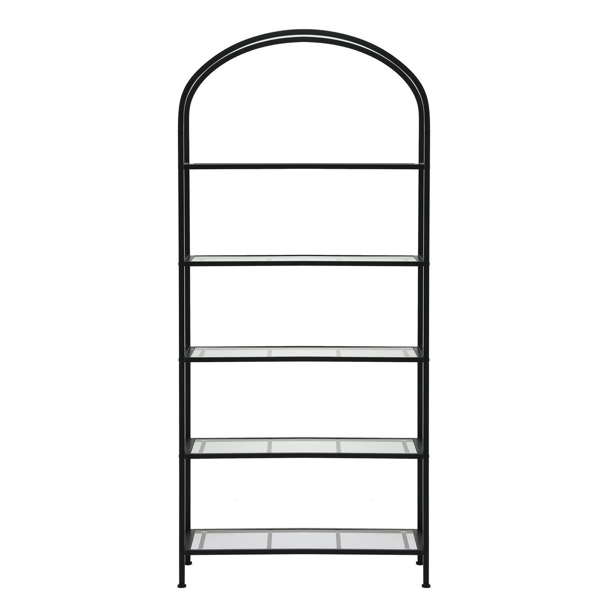 Artiss 5 Tiers Bookshelf Industrial Etagere Bookcase Display Shelf Black