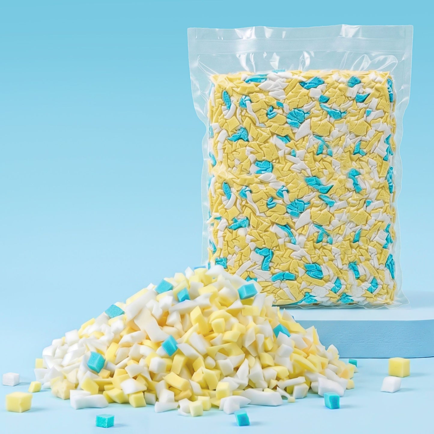 Artiss 5lbs (2.2KG) Bean Bag Filler Shredded Memory Foam Filling High Density Soft Pillow Stuffing for Bean Bag Chair, Couch Cushion, Dog Bed, Stuffed Animals and Arts Crafts