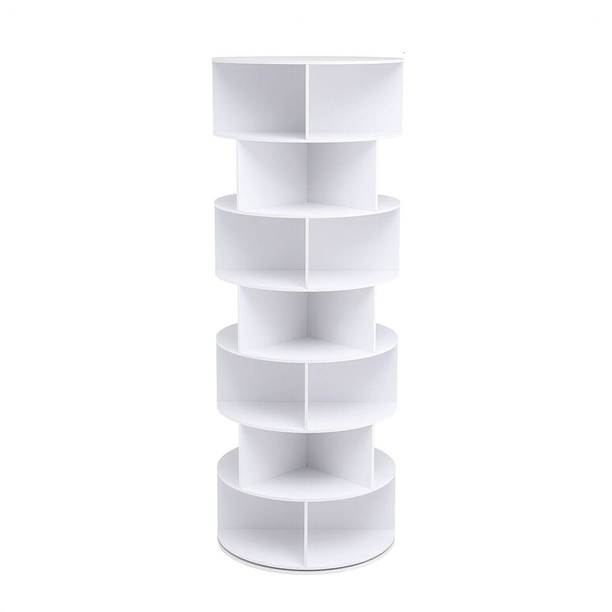 Artiss 7 Tier 360° Rotating Shoe Rack Storage Display Shelf White