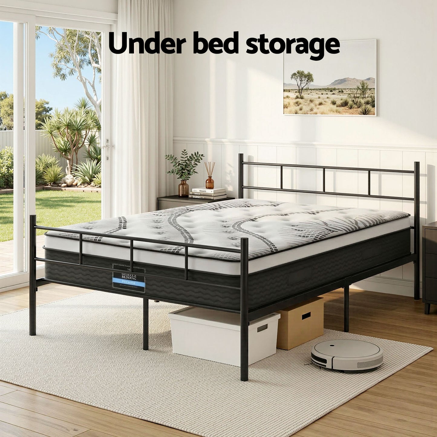 Artiss Bed Frame Double Metal Bed Frames SOL with Mattress