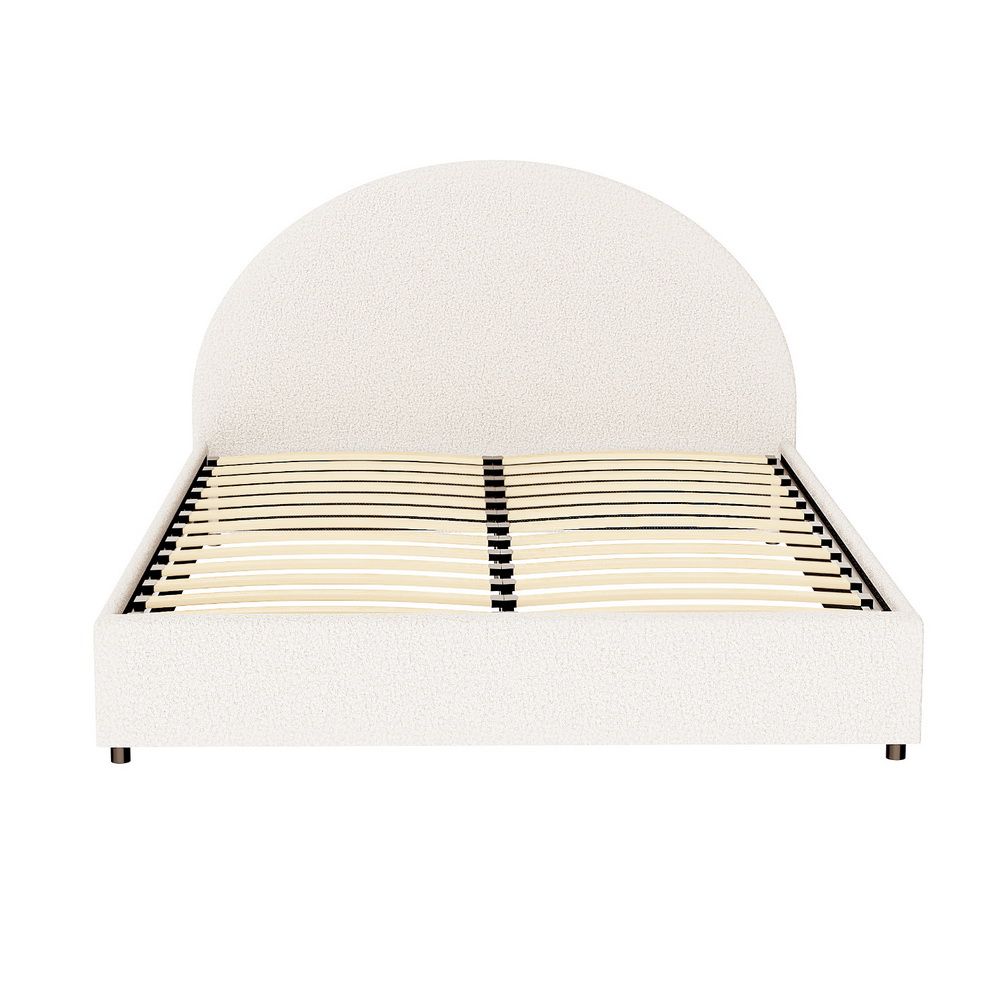 Artiss Bed Frame Gas Lift Strorage Beds Base Platform Boucle Fabric Queen ELLA