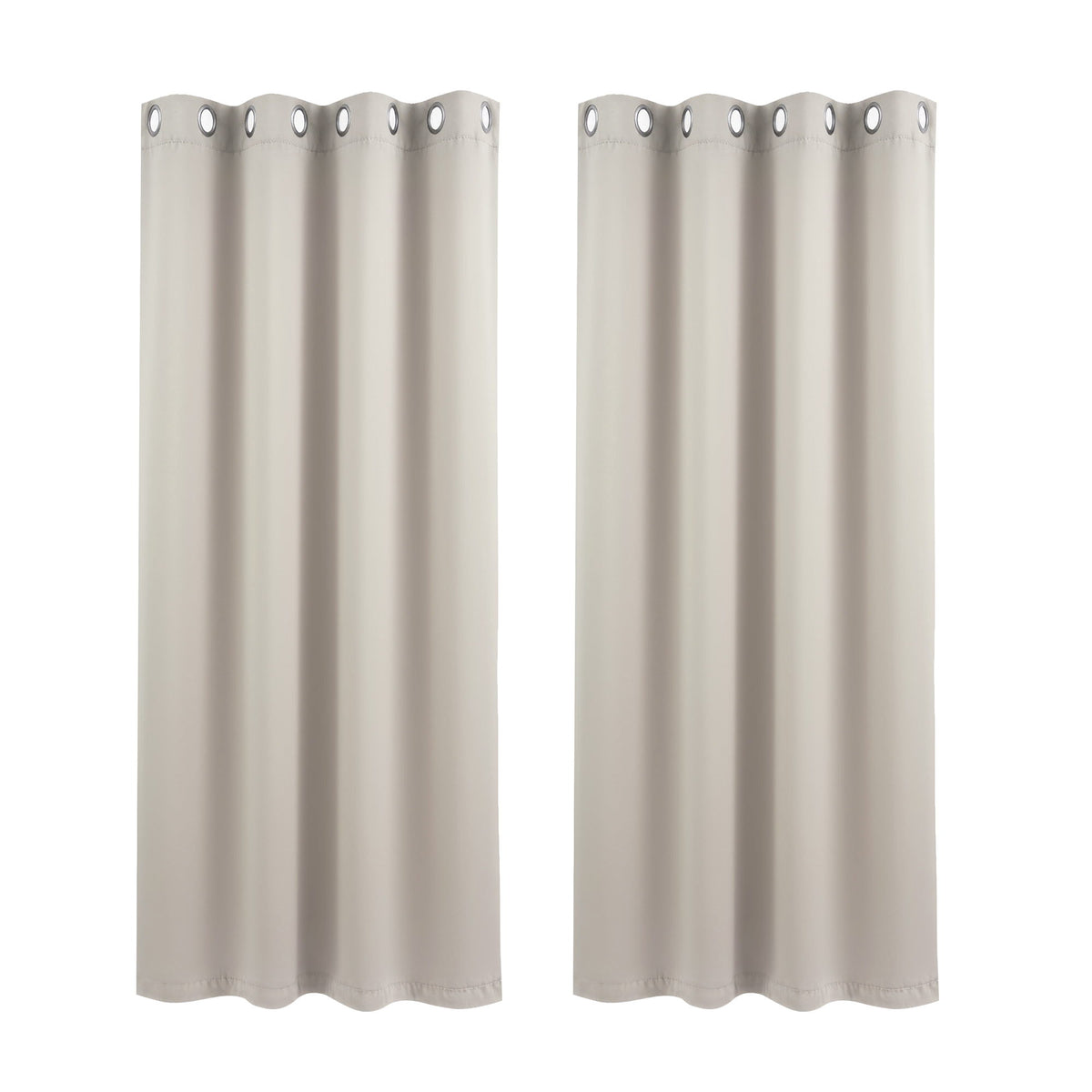 Artiss Blockout Curtains 2X 132x160cm Thermal Insulated Eyelet Drapes Beige
